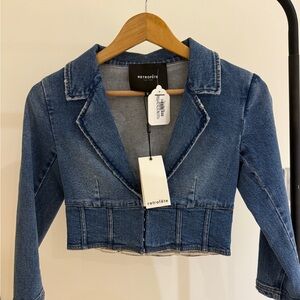 Retrofete Maxine Blue Denim Top